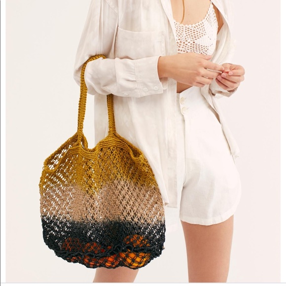 Free People Wildflower Hombre Jute Tote/ handbag - Picture 2 of 3
